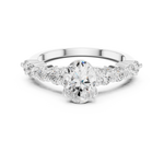 Gold Ring DDLR-1056, White Gold, view 4