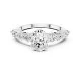 Gold Ring DDLR-1056, White Gold, view 4