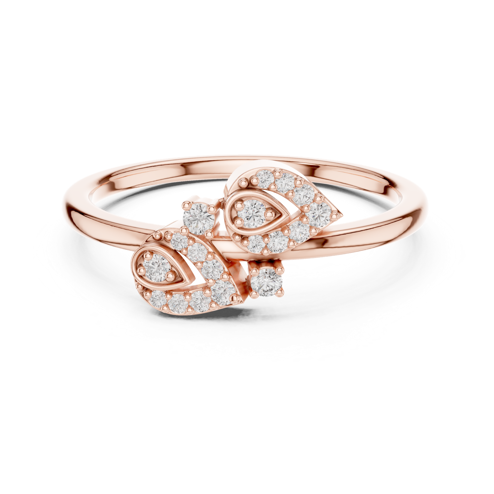 Gold Ring LR-01 (60), Rose Gold, view 4