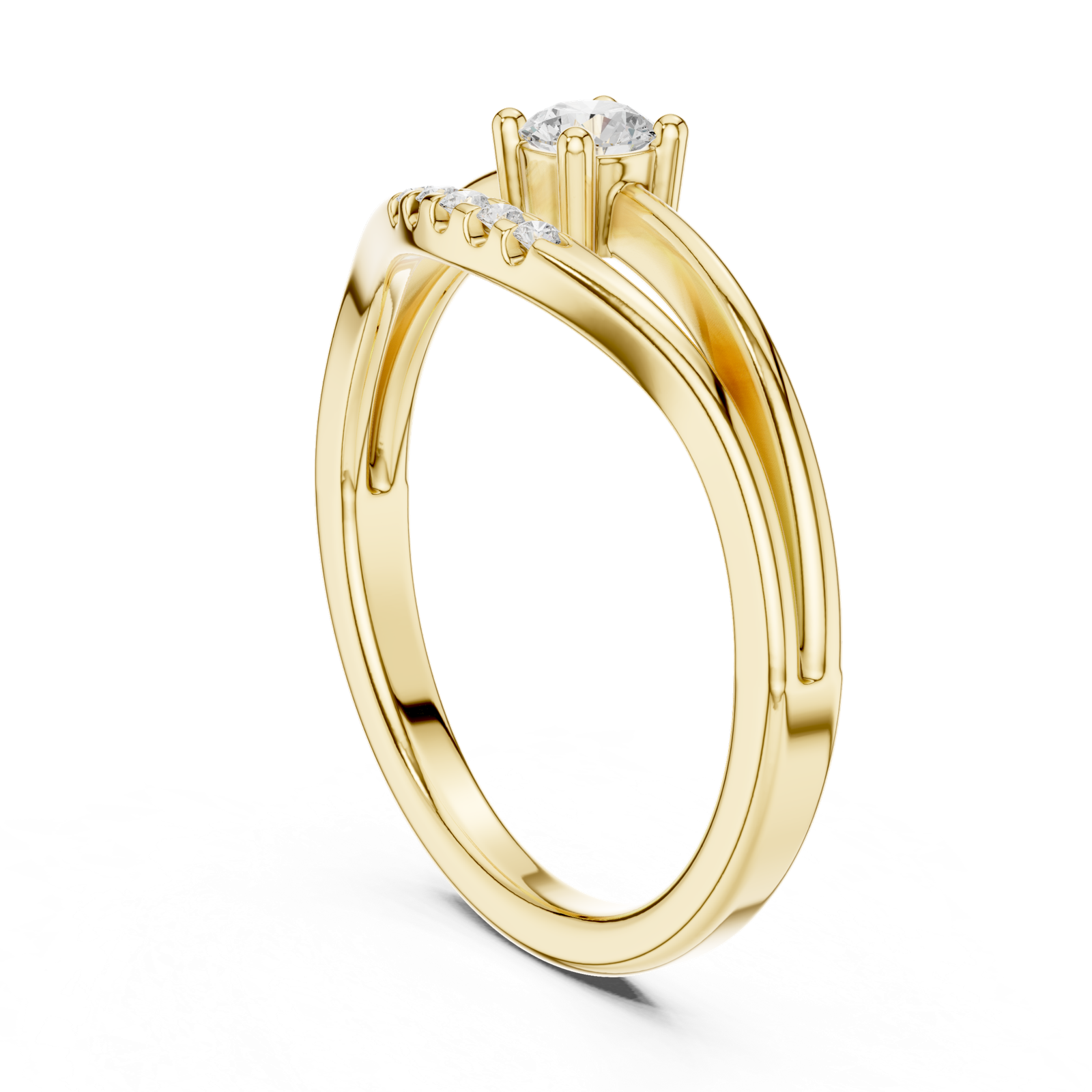 Gold Ring DDLR-830, Yellow Gold, view 1