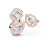 Gold Ring L03-504, Rose Gold, view 4