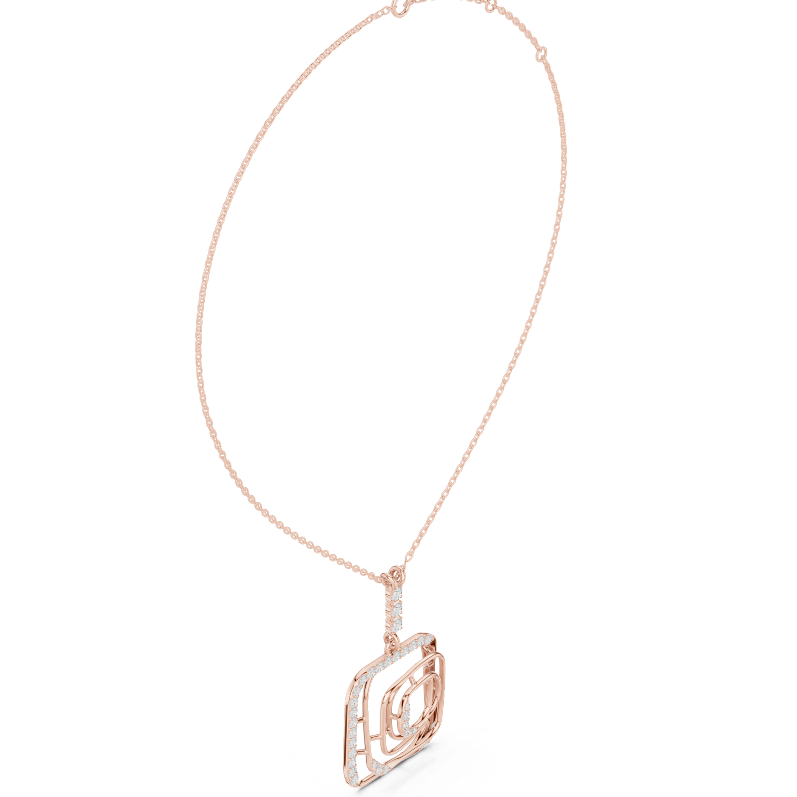 Gold Necklace SBWN (52), Rose Gold, view 1