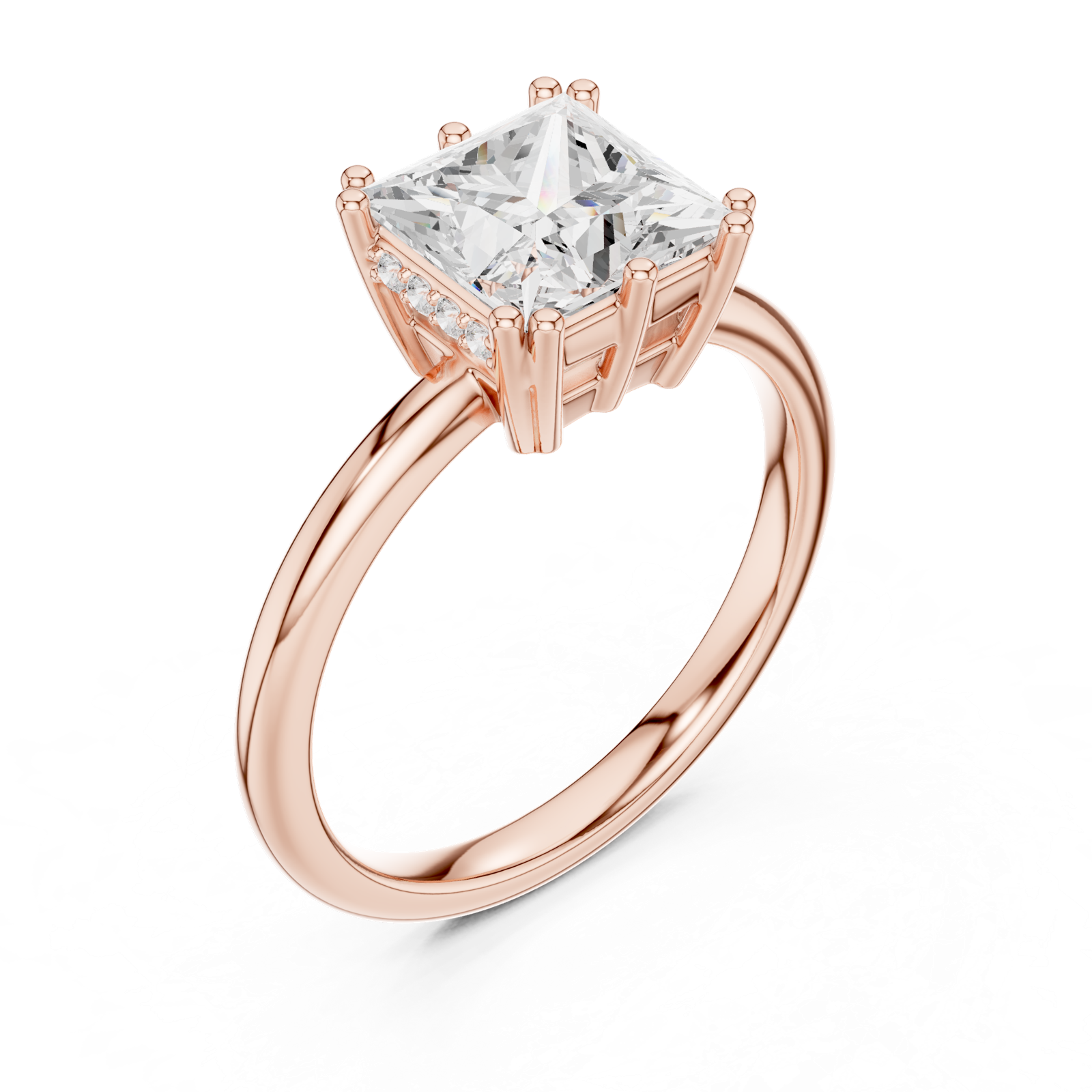 Gold Ring DDLR-929, Rose Gold, view 2