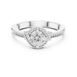 Gold Ring LR-0332, White Gold, view 4