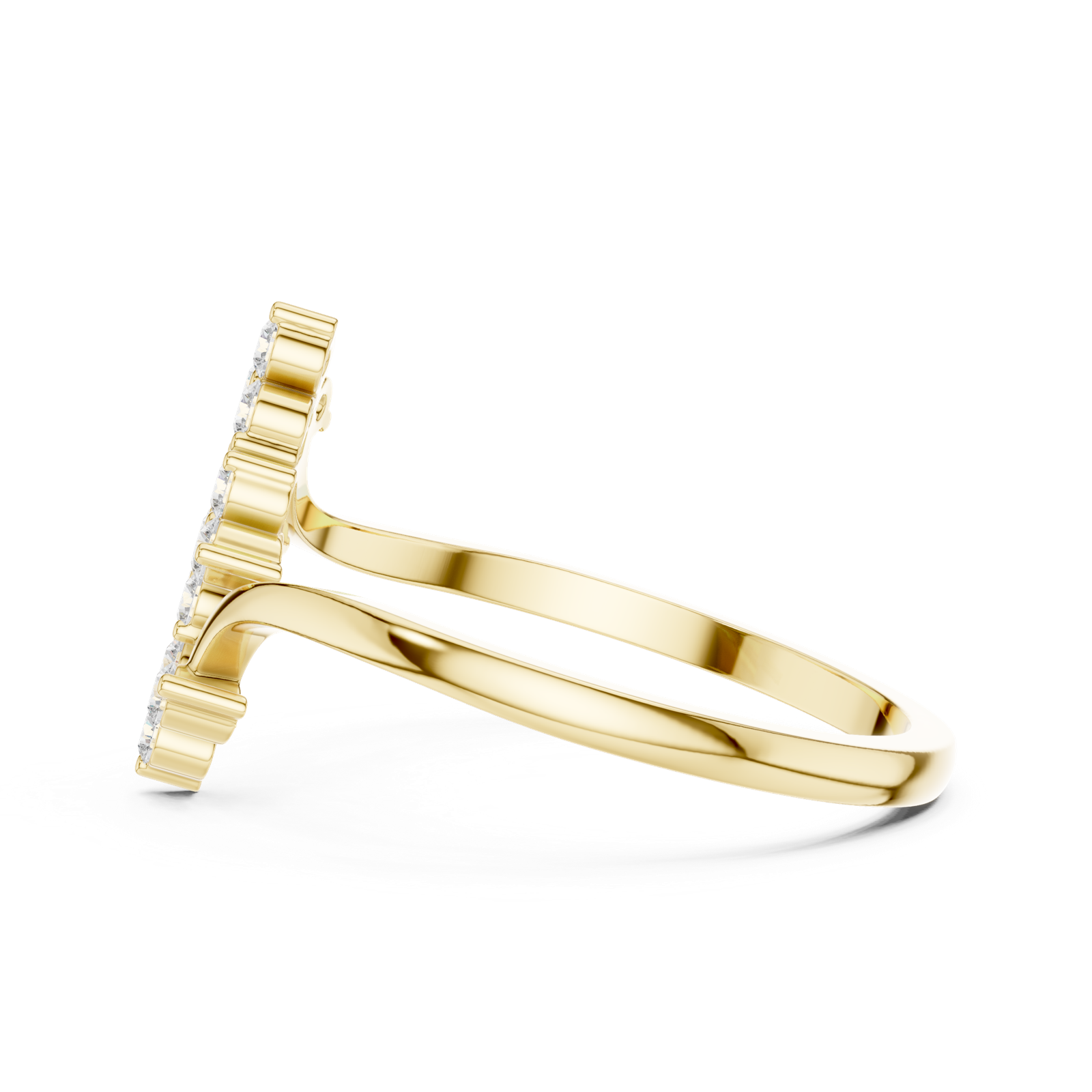 Gold Ring DDLR-742, Yellow Gold, view 3