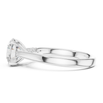 Gold Jewelry L36-18, Round center stone, White Gold, view 3