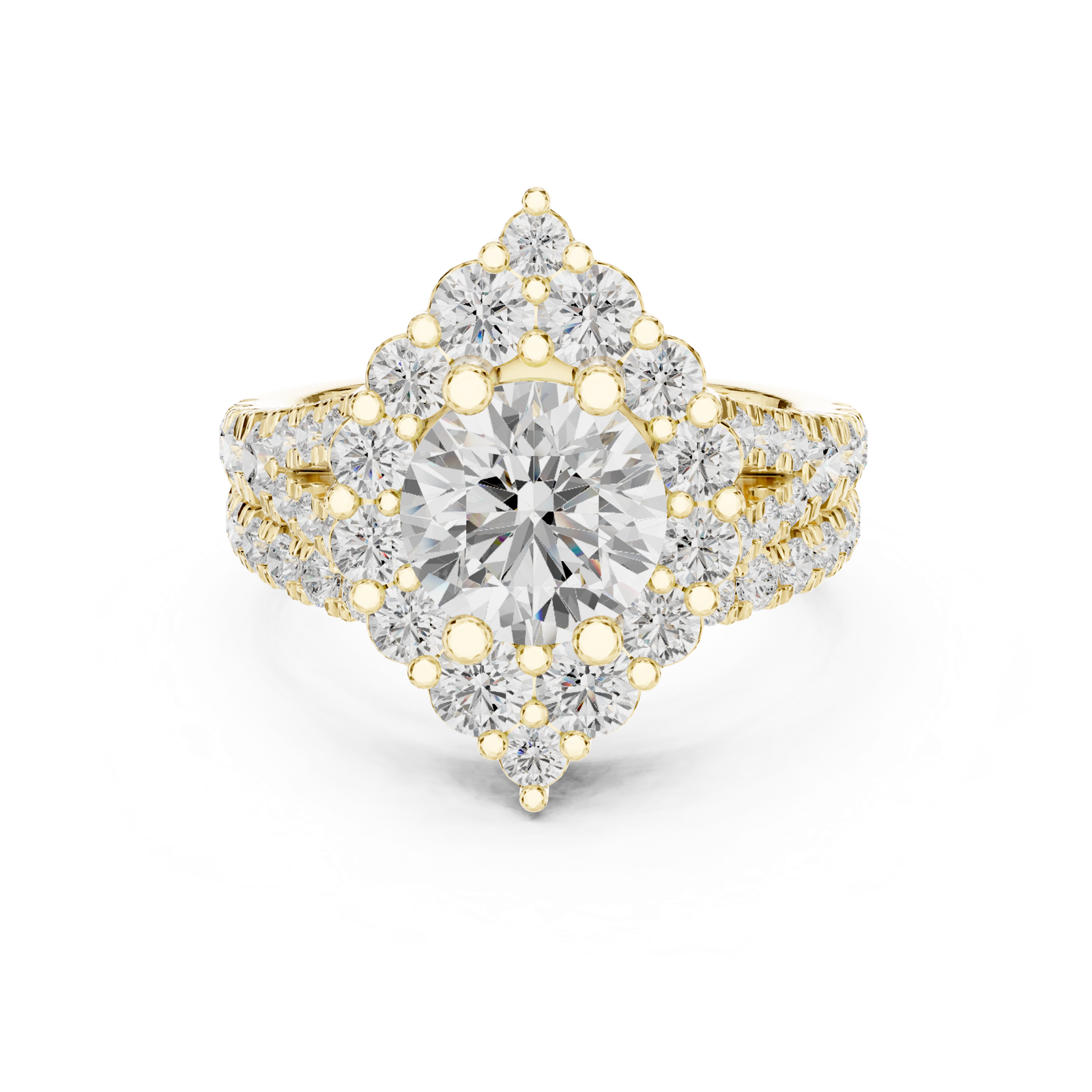Gold Ring DDLR-297, Yellow Gold, view 4