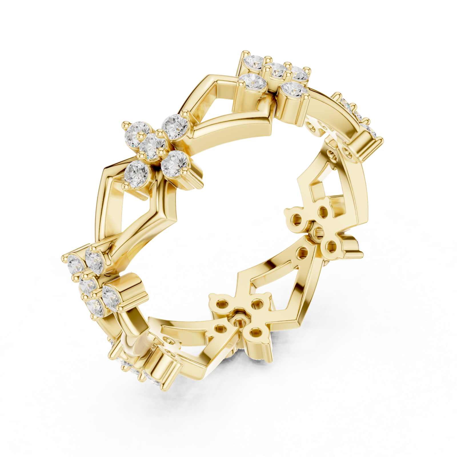 Gold Ring R32, Yellow Gold, view 2
