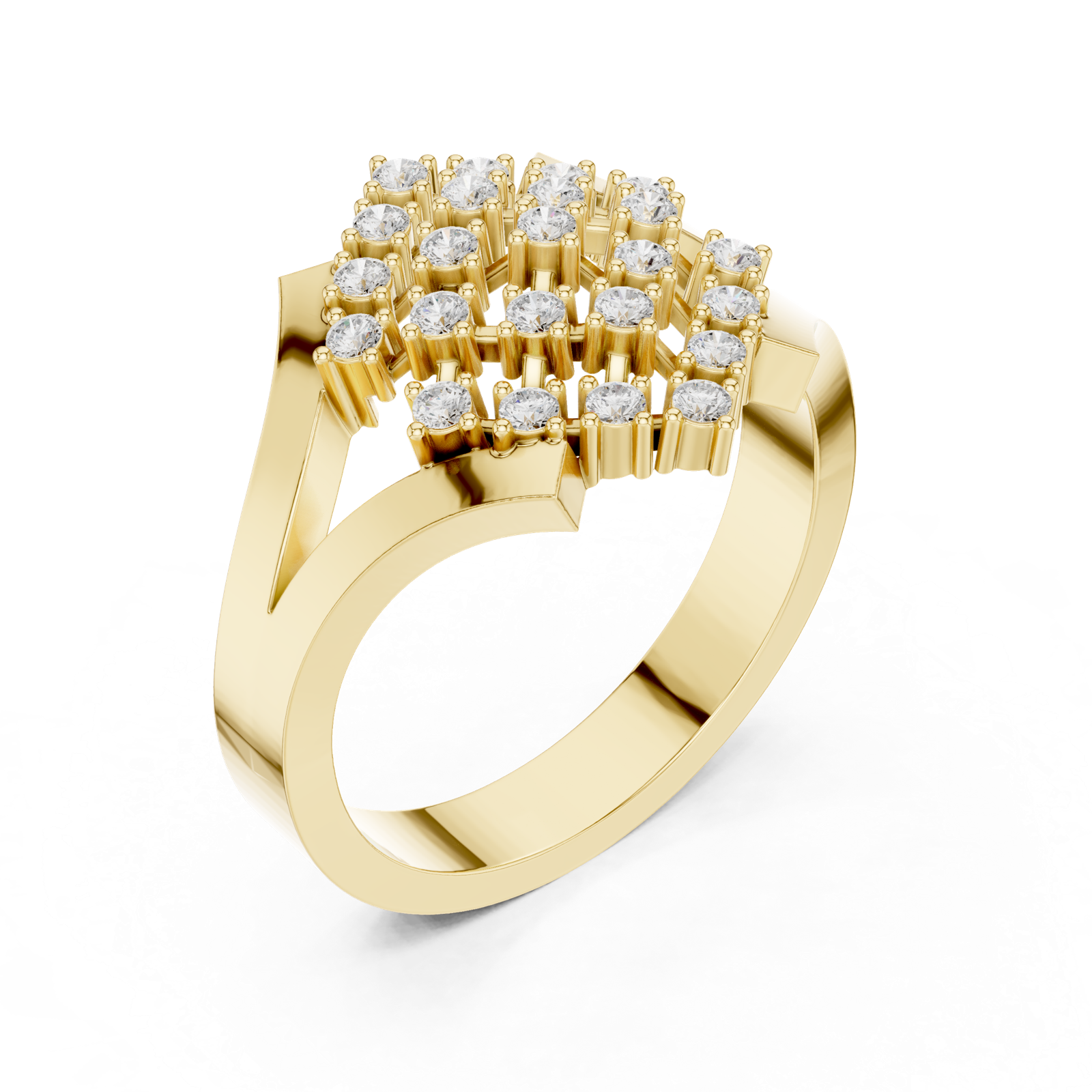 Gold Ring DDLR-461, Yellow Gold, view 2