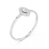 Gold Ring HLR-204, White Gold, view 2