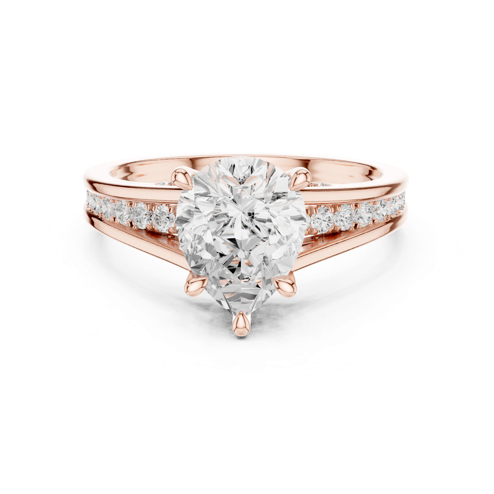 Gold Ring DDLR-996, Rose Gold, view 4