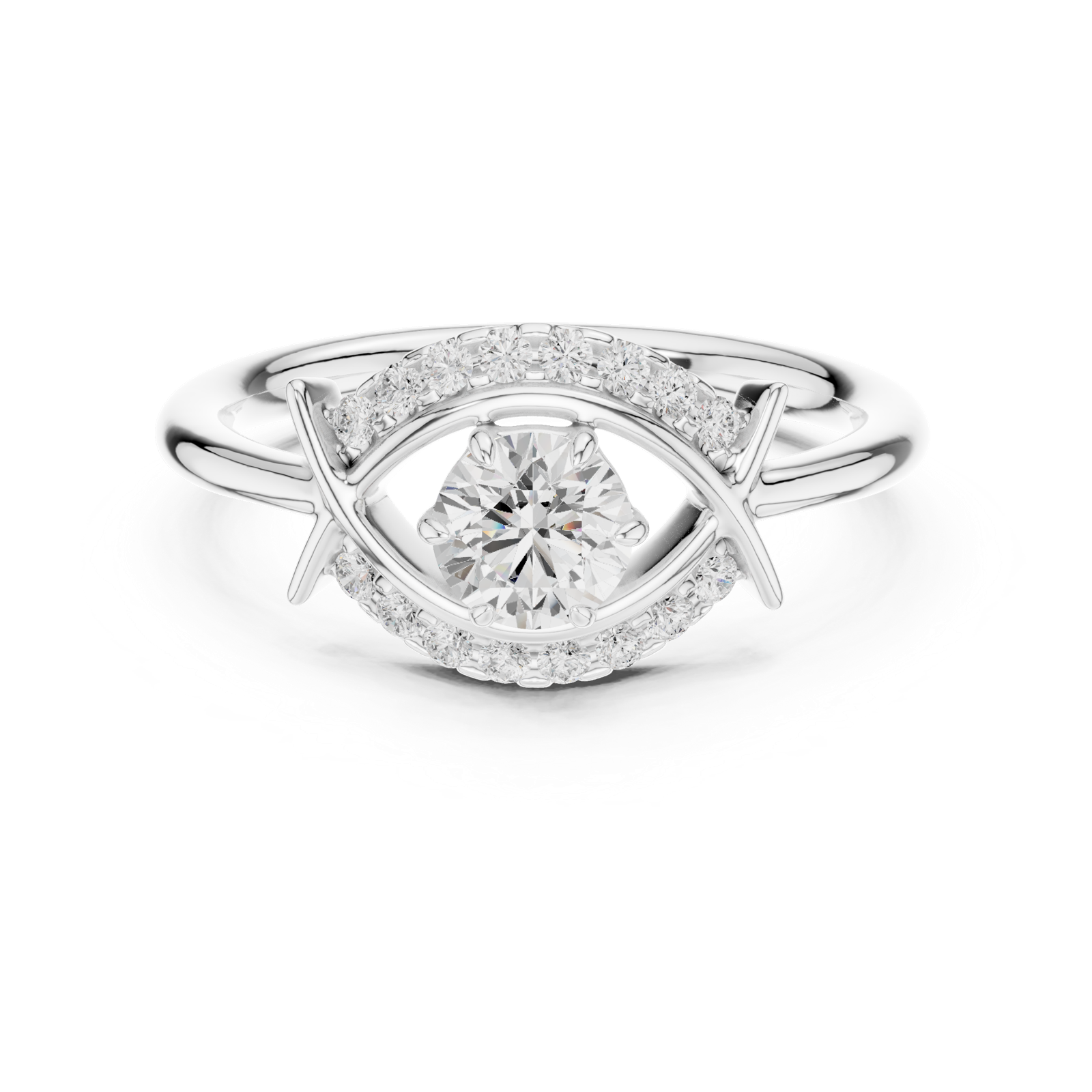 Gold Ring DDLR-595, White Gold