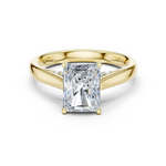 Gold Jewelry L36-18, Radiant center stone, Yellow Gold
