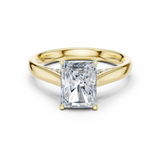 Gold Jewelry L36-18, Radiant center stone, Yellow Gold