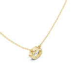 Gold Jewelry DDPO-007, Oval center stone, Yellow Gold, view 2