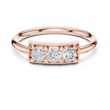 Gold Ring L28-16, Rose Gold, view 4