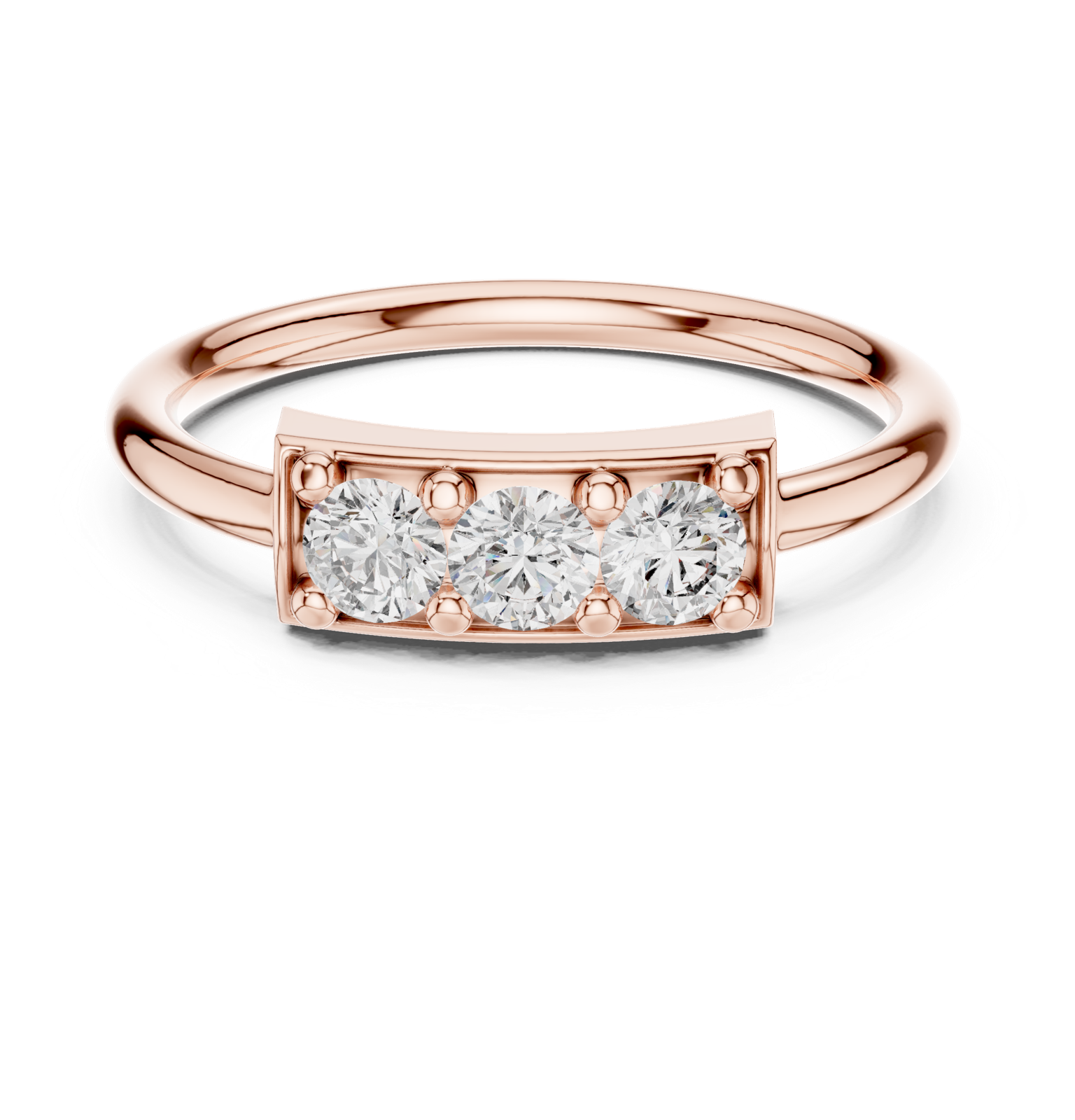 Gold Ring L28-16, Rose Gold, view 4