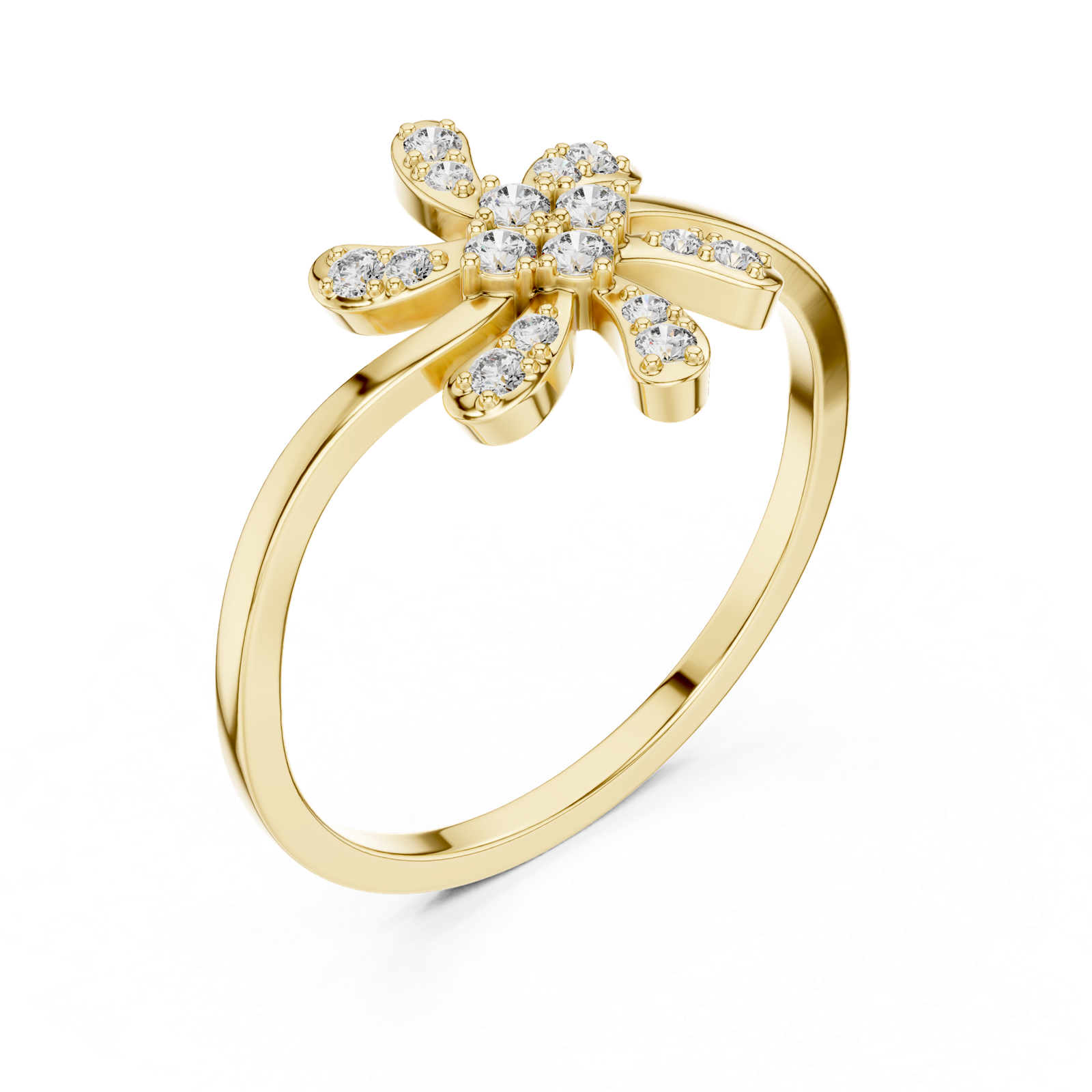 Gold Ring DR-6297, Yellow Gold, view 2