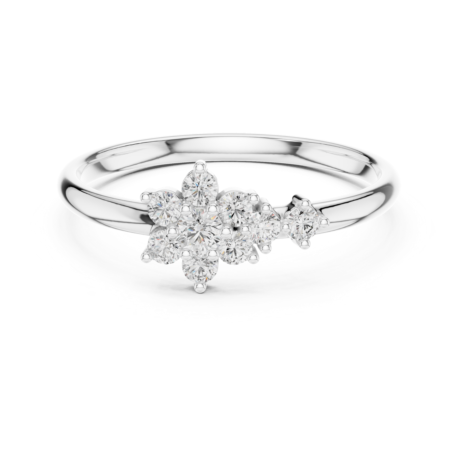 Gold Ring 1 (351), White Gold, view 4