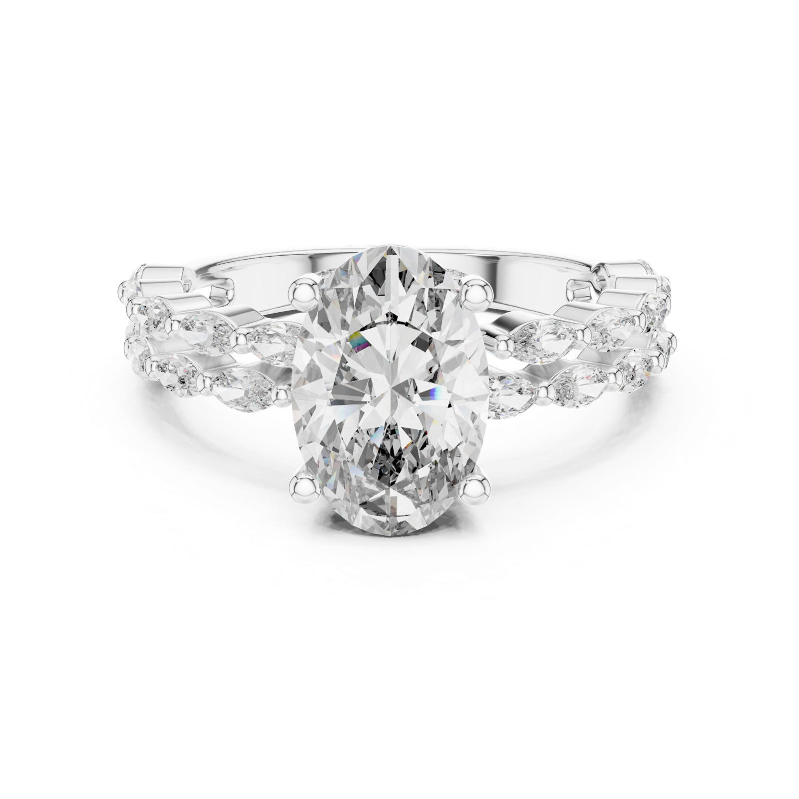 Gold Ring DDLR-064, White Gold