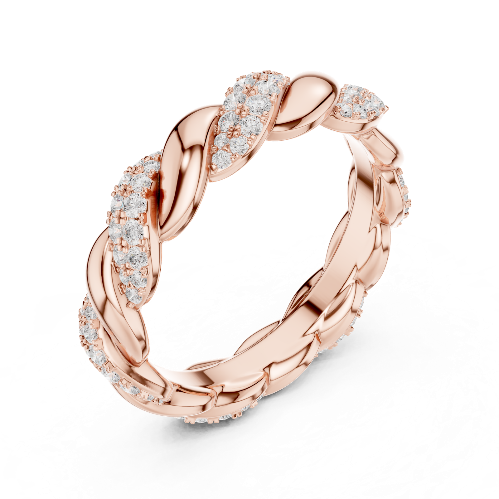 Gold Ring DDLR-419, Rose Gold, view 2