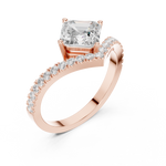 Gold Ring DDLR-1114, Rose Gold, view 2