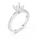 Gold Ring DDLR-032, Pear center stone, White Gold, view 2