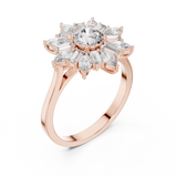 Gold Ring ALR-65, Rose Gold, view 2