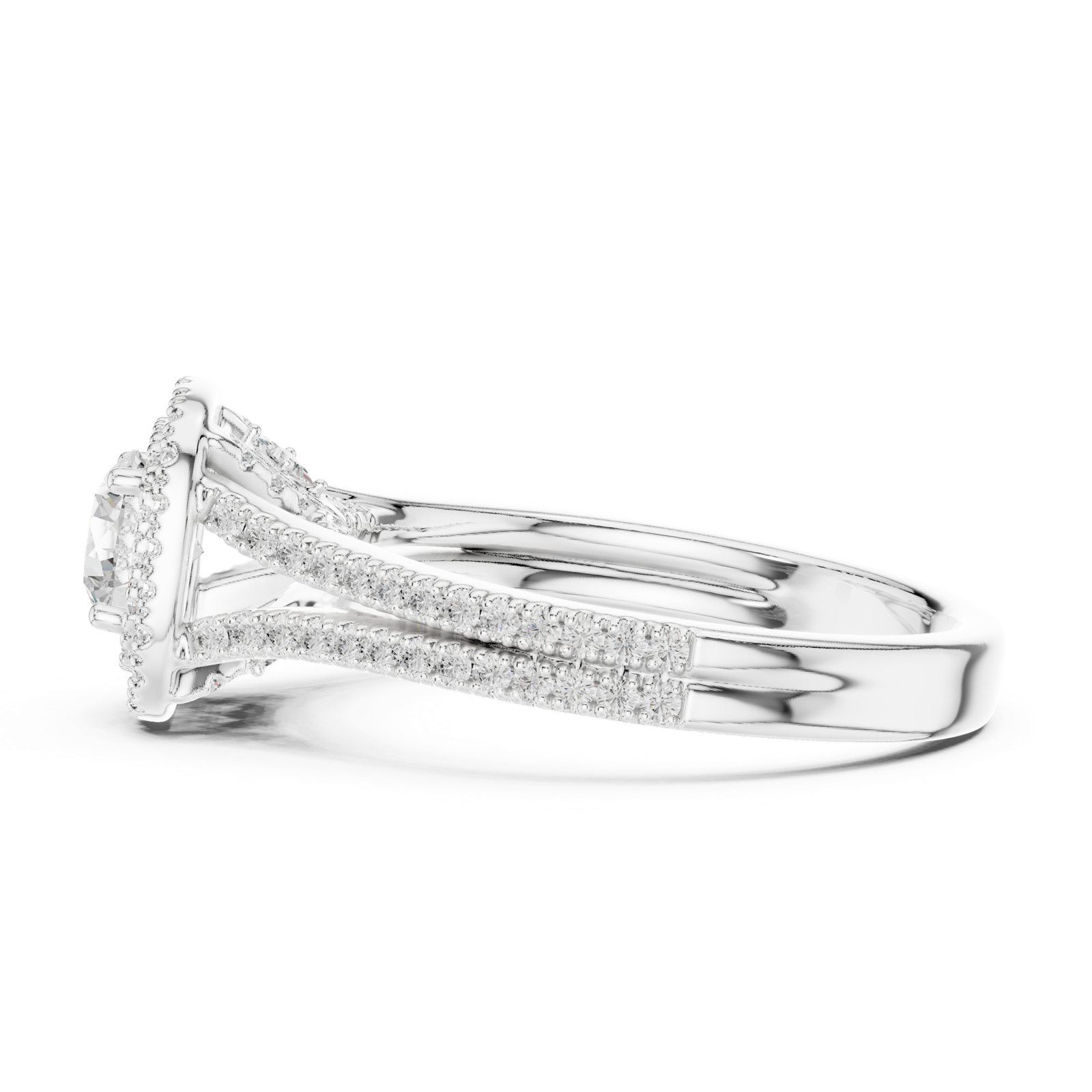Gold Ring LR-0253, White Gold, view 3