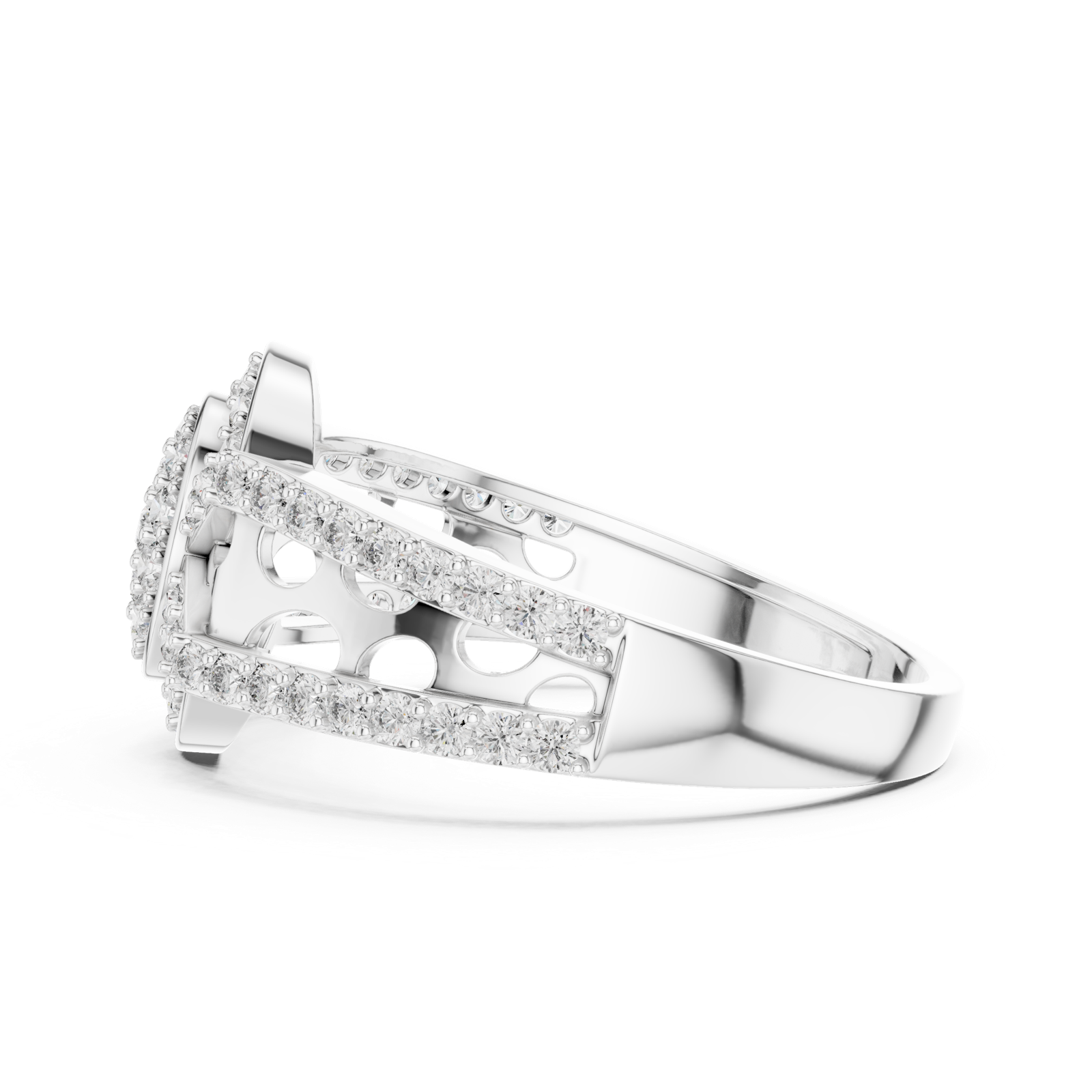 Gold Ring LR-01 (2), White Gold, view 3