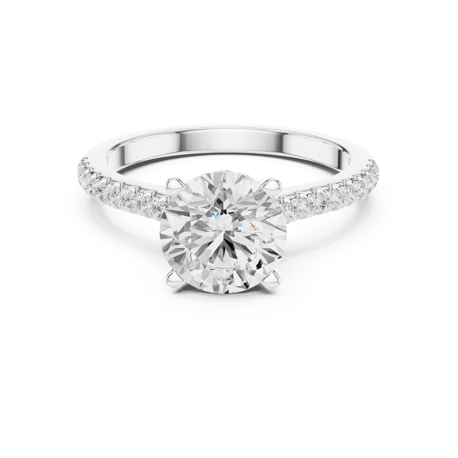 Gold Ring DDLR-1003, White Gold, view 4