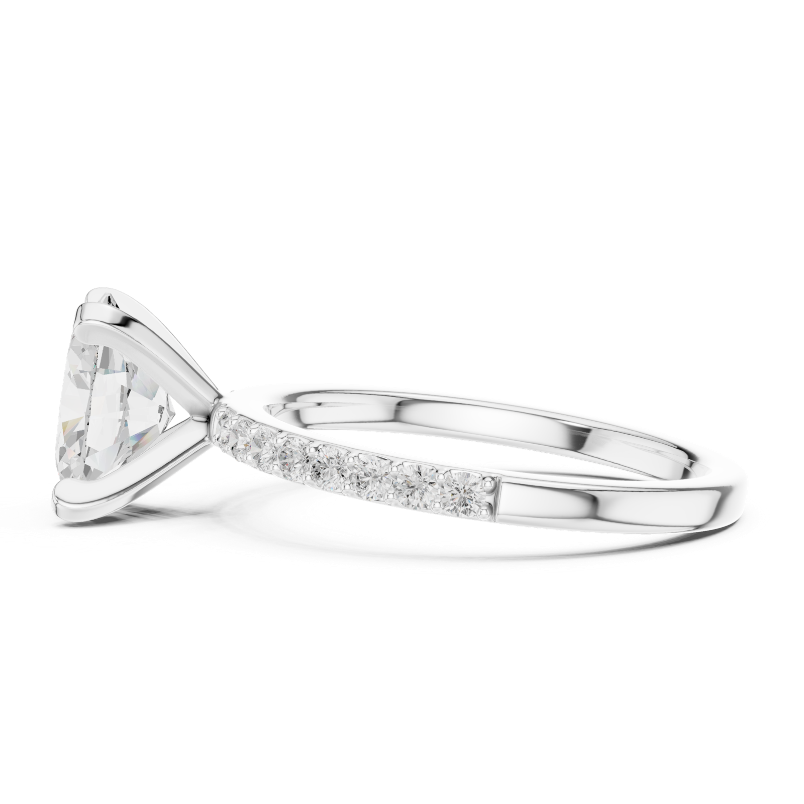 Gold Ring DDLR-888, White Gold, view 3