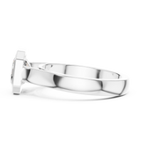 Gold Jewelry L36-3, Asscher center stone, White Gold, view 3