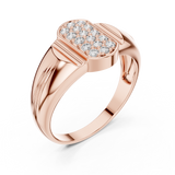 Gold Ring LR-01 (43), Rose Gold, view 2