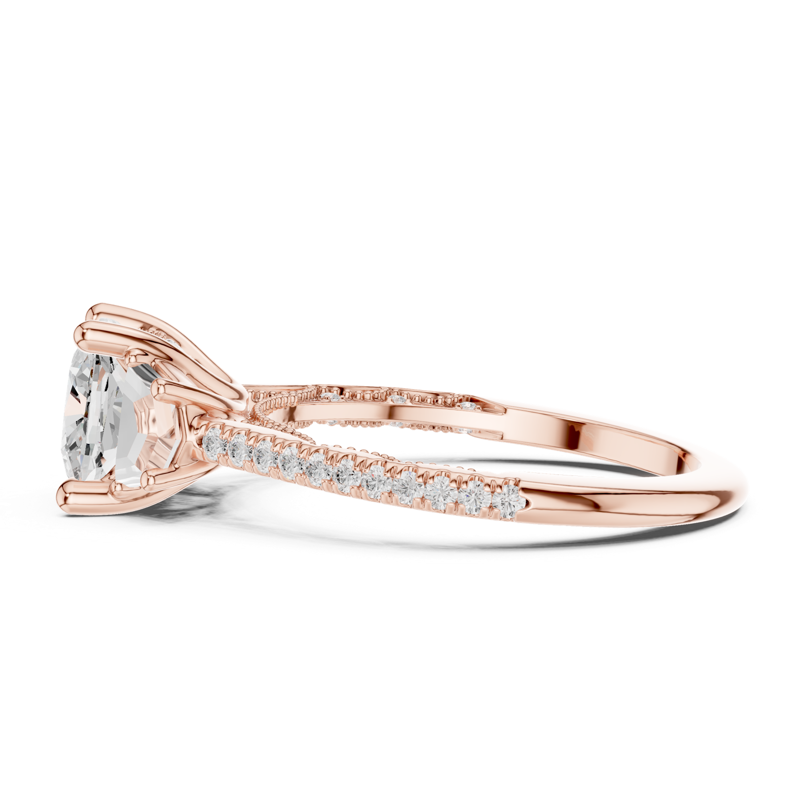 Gold Ring DDLR-283, Rose Gold, view 3