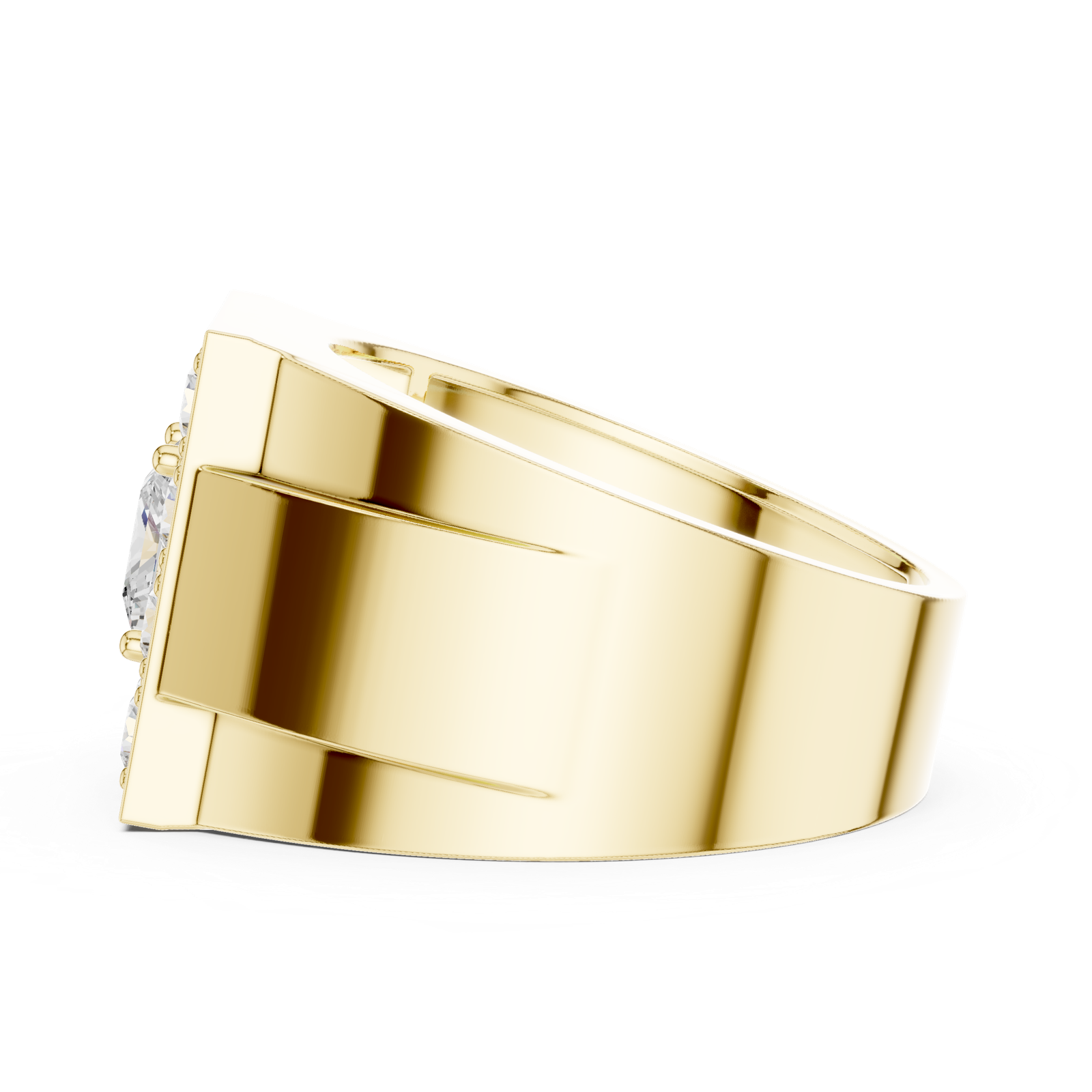 Gold Ring DDLR-388, Yellow Gold, view 3