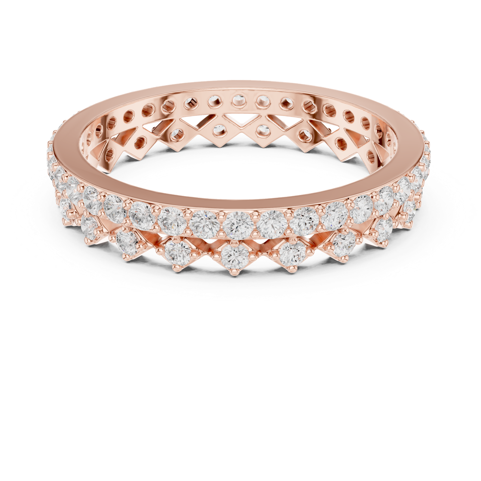 Gold Ring R41, Rose Gold, view 4