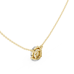 Gold Jewelry DDPO-001, Oval center stone, Yellow Gold, view 2