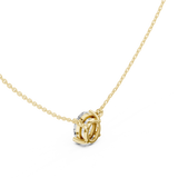 Gold Jewelry DDPO-001, Oval center stone, Yellow Gold, view 2