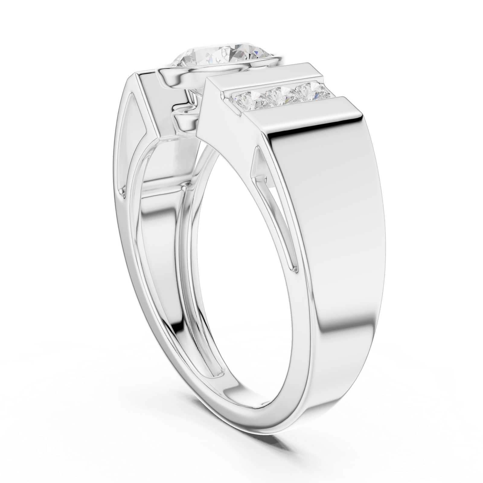 Gold Ring SBMR(43), White Gold
