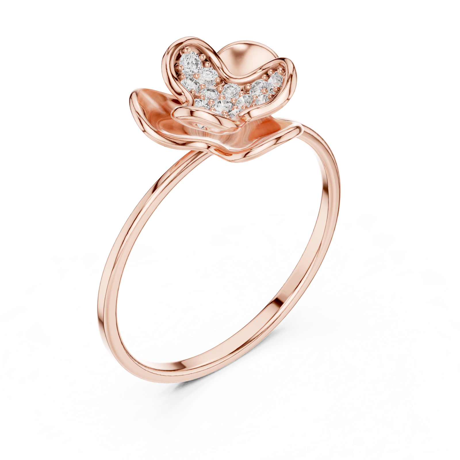 Gold Ring 1 (219), Rose Gold, view 2