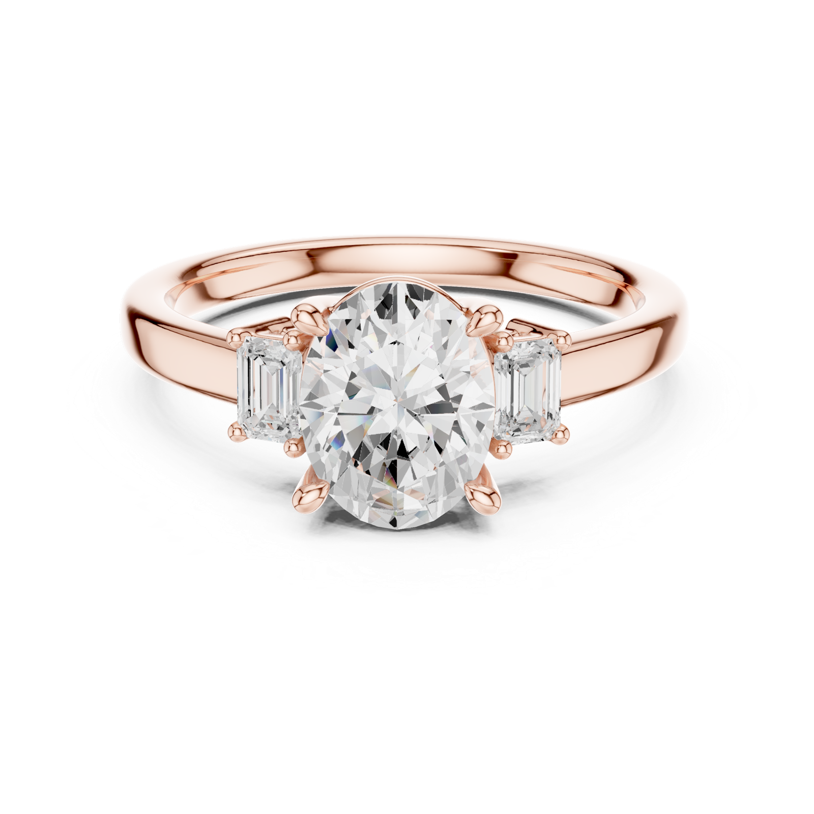 Gold Ring DDLR-869, Rose Gold, view 4
