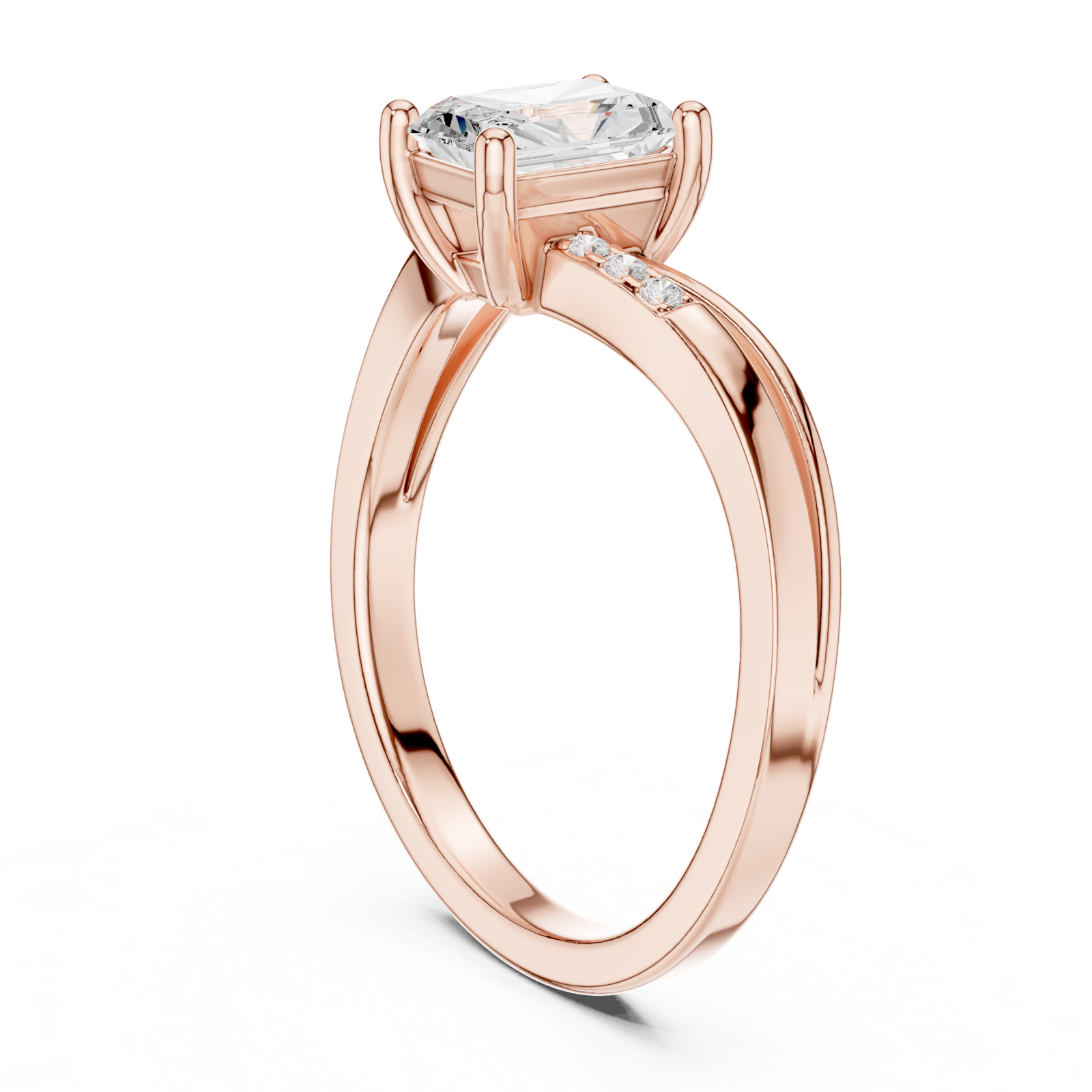 Gold Ring DDLR-495, Rose Gold, view 1