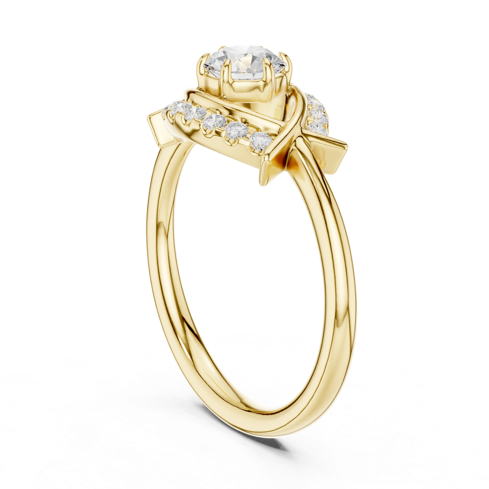 Gold Ring DDLR-595, Yellow Gold, view 1
