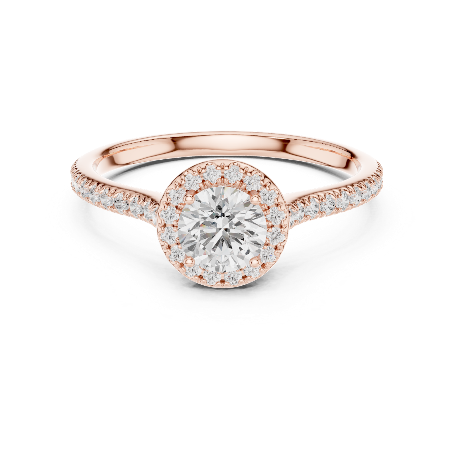 Gold Ring LR-0242, Rose Gold, view 4