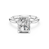 Gold Ring DDLR-175, Radiant center stone, White Gold, view 4