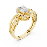 Gold Ring DDLR-494, Yellow Gold, view 2