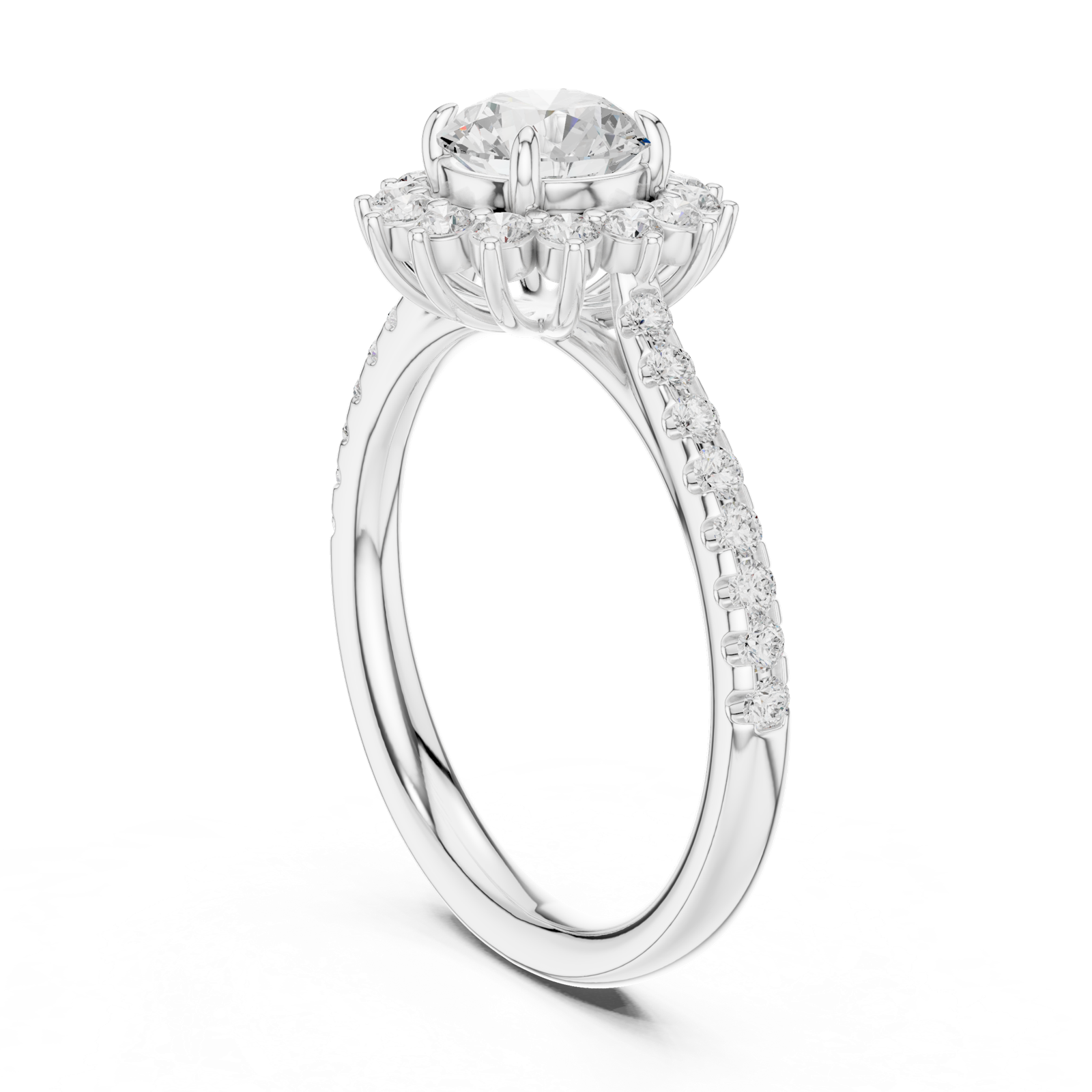 Gold Ring DDLR-674, White Gold, view 1