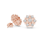 Gold Earrings AGDER-308, Rose Gold, view 1