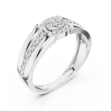 Gold Ring LR-01 (41), White Gold, view 2